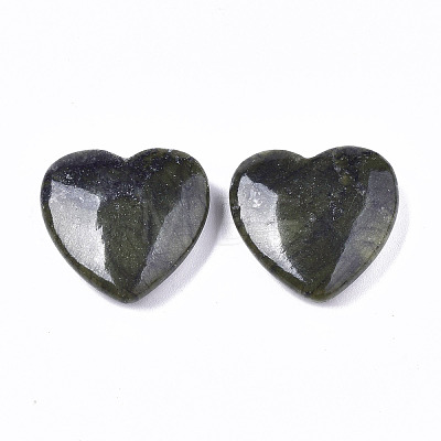 Natural Xinyi Jade/Chinese Southern Jade Heart Love Stone G-S364-065-1