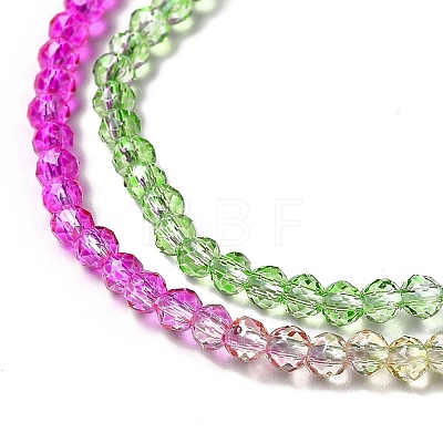 Transparent Gradient Color Glass Beads Strands X1-GLAA-H021-01B-22-1