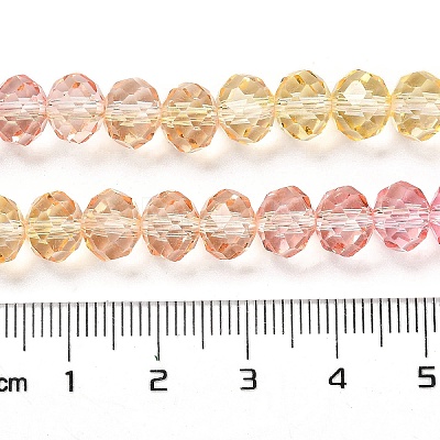 Transparent Painted Glass Beads Strands DGLA-A034-T6mm-A07-1