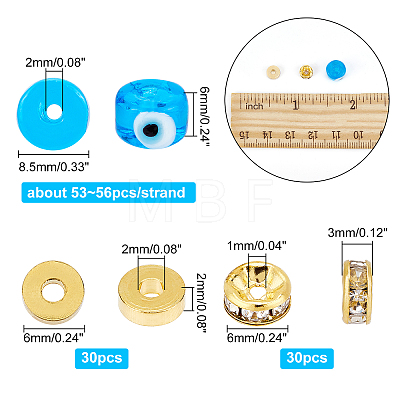  113pcs Evil Eye Beads Kit for DIY Jewelry Making DIY-NB0006-11-1