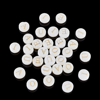 30Pcs 5 Styles Natural Freshwater Shell Beads SHEL-TA0001-32-1