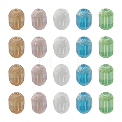 50Pcs 5 Colors Transparent Electroplate Glass Beads Strands EGLA-YW0001-36-1