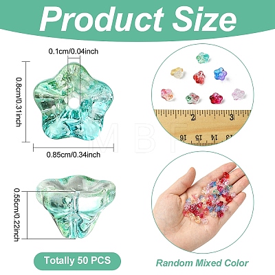 50Pcs Electroplate Glass Beads EGLA-YW0005-10-1