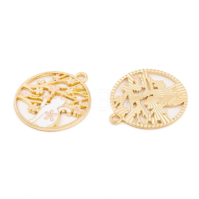 Rack Plating Alloy Enamel Pendants FIND-A040-07A-03G-1