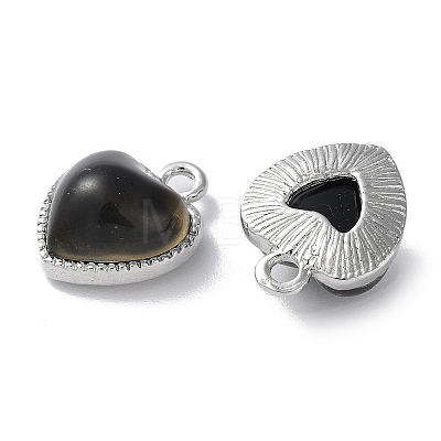 Alloy with Black Glass Pendant FIND-Z014-23P-1