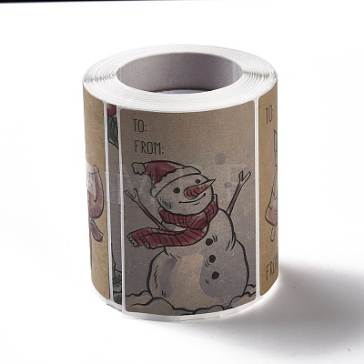 Christmas Themed Rectangle Roll Stickers DIY-B045-06-1