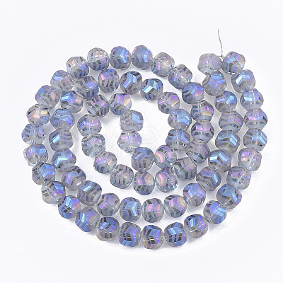 Electroplate Glass Beads Strands EGLA-T018-01-1