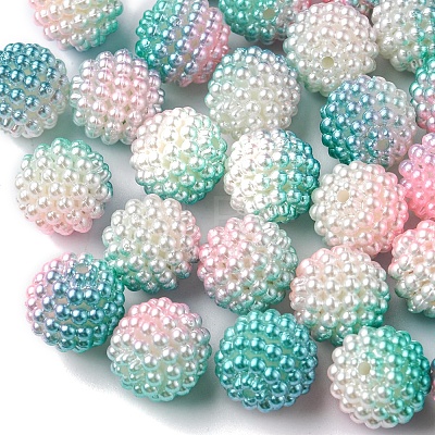 Imitation Pearl Acrylic Beads OACR-FS0001-32B-1