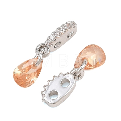 SHEGRACE Brass Micro Pave Cubic Zirconia Charms XGRQ5K210-824P-C-1