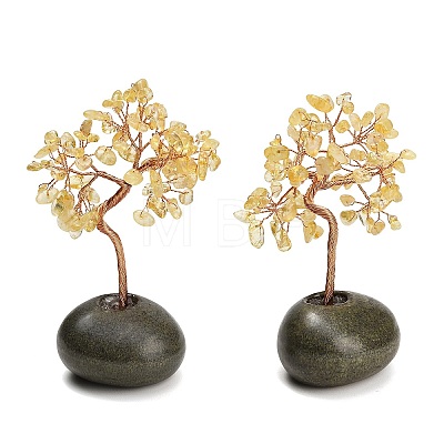 Heated Natural Citrine Chips Tree of Life Display Decorations GG-CBACC2B-01A-1