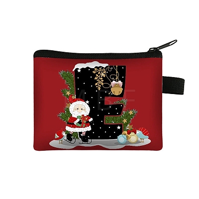 Christmat Letter Printed Polyester Wallets with Zipper PW-WGB27ED-05-1