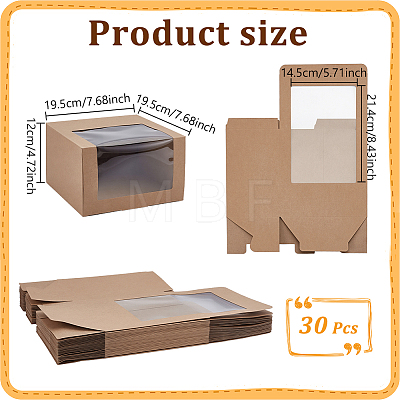 Paper Cap Hat Packing Boxes with Visible Window CON-WH0043-304B-1