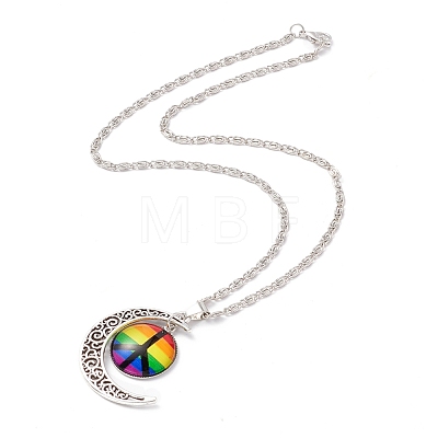 Rainbow Pride Necklace NJEW-F291-01J-1