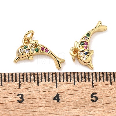 Brass Micro Pave Cubic Zirconia Pendants KK-A291-11A-G-1