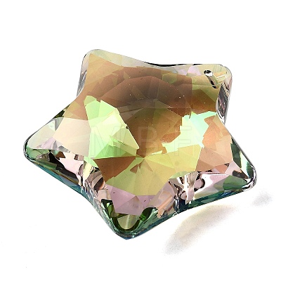 Electroplated Glass Pendants X-GLAA-G122-05A-1