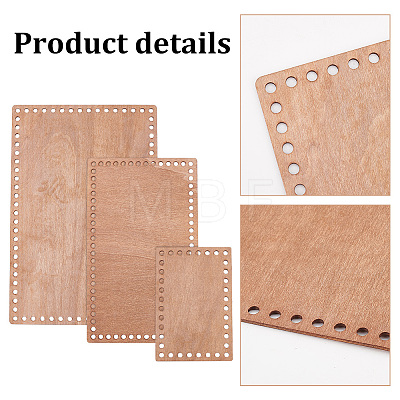 Wooden Basket Bottoms TOOL-WH0159-02A-1