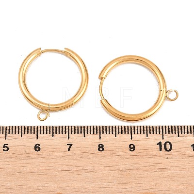 316 Stainless Steel Huggie Hoop Earring Findings EJEW-B158-01F-G-1