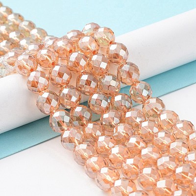 Electroplated Synthetic Quartz Crystal Beads Strands G-Z038-A02-02PL-1-1