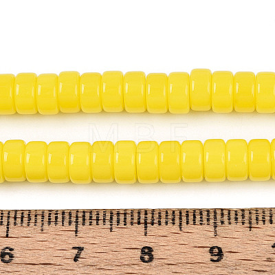 Opaque Solid Color Glass Beads Strands LS-GLAA-N026-3x6mm-03-1