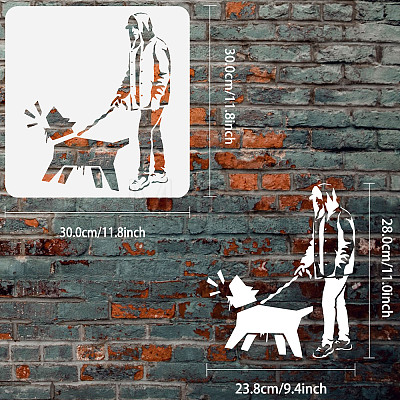 PET Hollow Out Drawing Painting Stencils DIY-WH0391-0269-1
