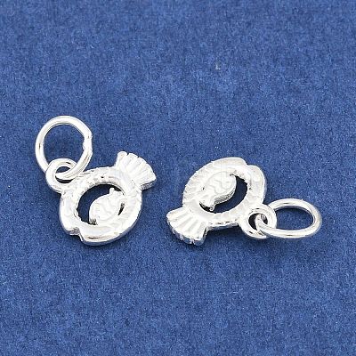 925 Sterling Silver Fish Charms STER-A049-01B-S-1