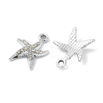 Animal Theme UV Plating Alloy Crystal Rhinestone Pendants ALRI-T012-07B-P-1