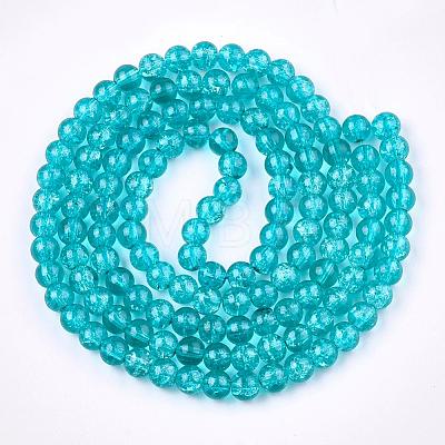 Crackle Glass Beads Strands CCG-Q001-10mm-06-1