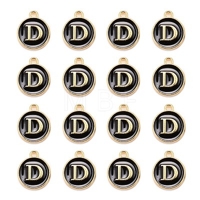 Golden Plated Alloy Charms LS-ENAM-S118-02D-1