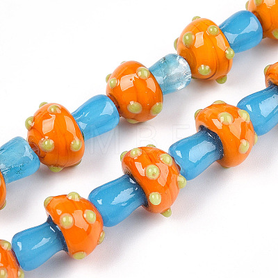 Handmade Lampwork Beads Strands X-LAMP-N024-09G-1