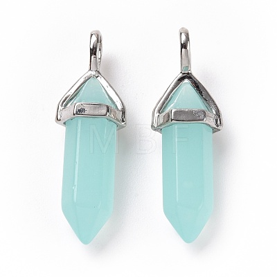 Bullet Glass Pointed Pendants GLAA-K058-02P-01-1