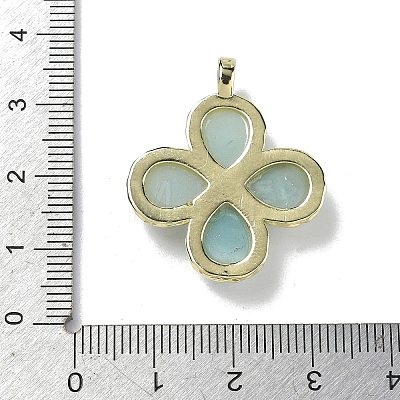Natural Flower Amazonite Faceted Pendants G-A308-01G-10-1