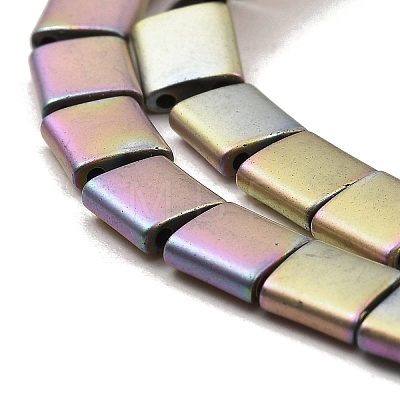 Electroplated Frosted Non-magnetic Synthetic Hematite Beads Strands G-G089-B01-17-1