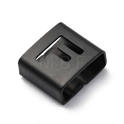 Ion Plating(IP) 304 Stainless Steel Square Slide Charms STAS-L132-08F-B-1