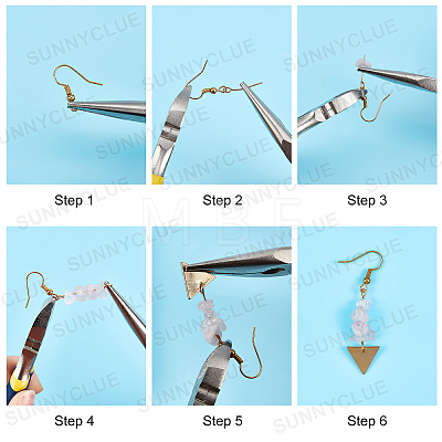 DIY Chip Dangle Earring Making Kits DIY-SC0016-49-1