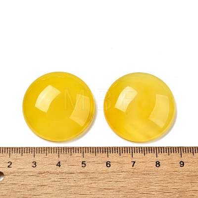 Natural Yellow Agate Cabochons G-E492-F-06-1