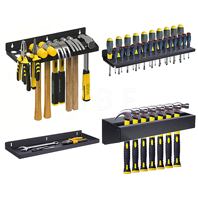 4 Bags 4 Styles Carbon Steel Wall-Mounted Plisers Screwdriver Wrench Holder ODIS-UN0001-38-1