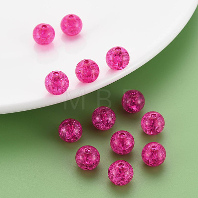 Transparent Crackle Acrylic Beads MACR-S373-66C-N17-1