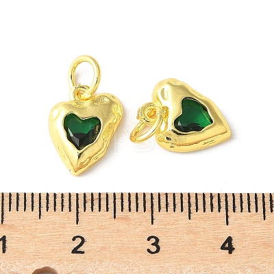 Brass Micro Pave Cubic Zirconia Pendants KK-U067-09G-1