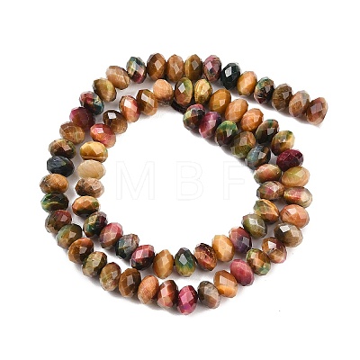 Natural Tiger Eye Beads Strands G-C259-A46-5x8mm-1