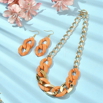 Acrylic Chains Jewelry Set SJEW-JS01288-02-1