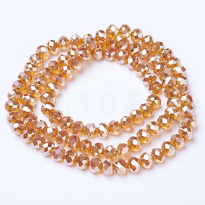 Electroplate Glass Beads Strands EGLA-A034-T3mm-C14-1