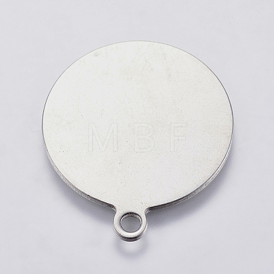 201 Stainless Steel Stamping Blank Tag Pendants STAS-P225-038P-1