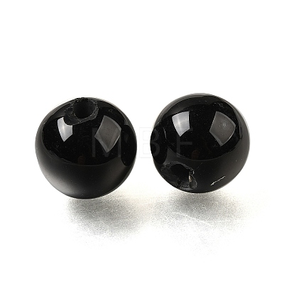 (Defective Closeout Sale: Damaged Hole Edge) Natural Black Onyx(Dyed & Heated) Beads G-XCP0001-22-1