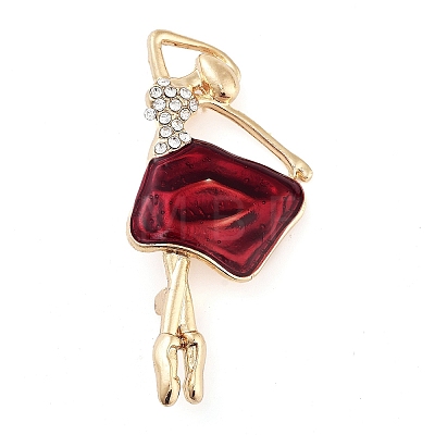 Zinc Alloy Crystal Rhinstone Brooches JEWB-I031-08B-1