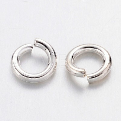 Silver Color Plated Brass Open Jump Rings X-JRC4MM-NFS-1