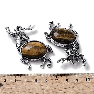 Alloy Elk Brooches JEWB-A021-02AS-08-1