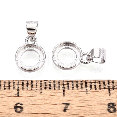 925 Sterling Silver Pendant Cabochon Settings STER-N016-87A-P-1