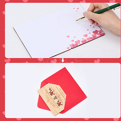 Wedding Bamboo Greeting Card AJEW-WH20060-11C-1