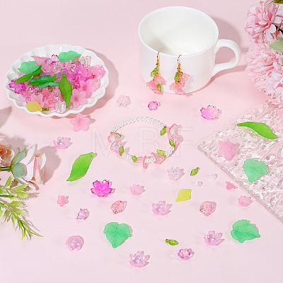 DIY Leaf Flower Findings Kits DIY-PA0001-64D-1