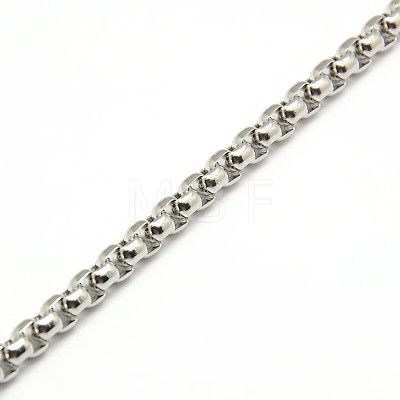 304 Stainless Steel Venetian Chain Necklace Making STAS-A028-N031P-1